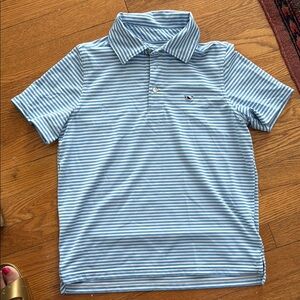Vineyard Vines size S Blue and White Striped Polo Shirt